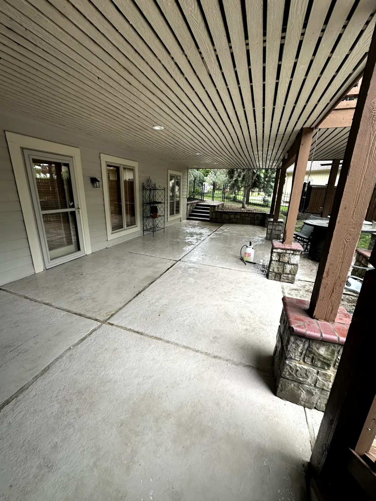 Covered Patio Deep Clean — after